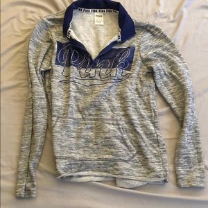 PINK VS gray and purple quarter-zip